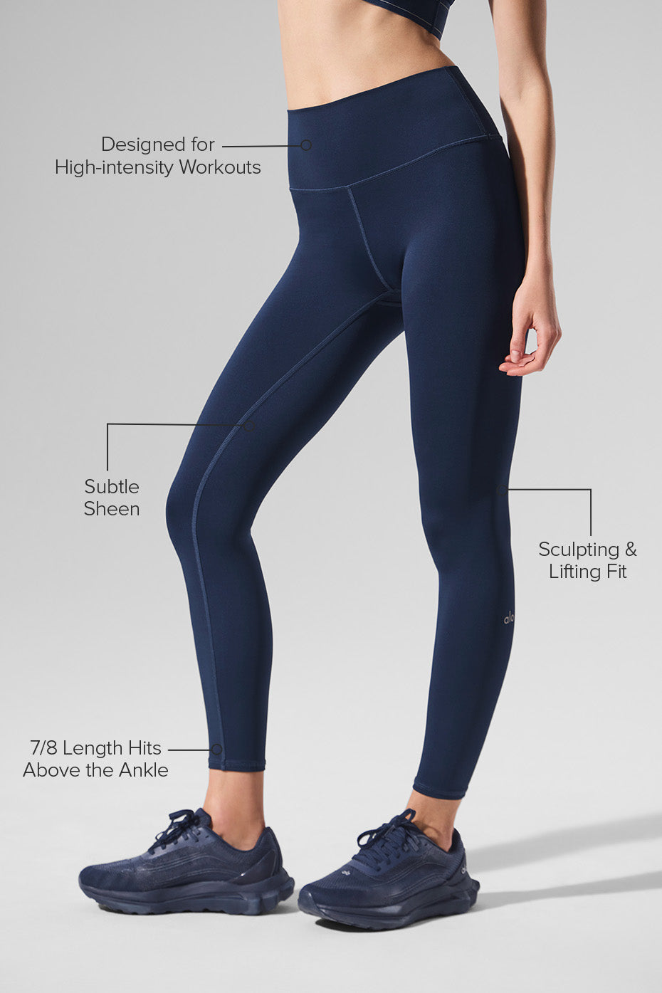 7/8 High-Waist Airlift Legging - Navy image 2