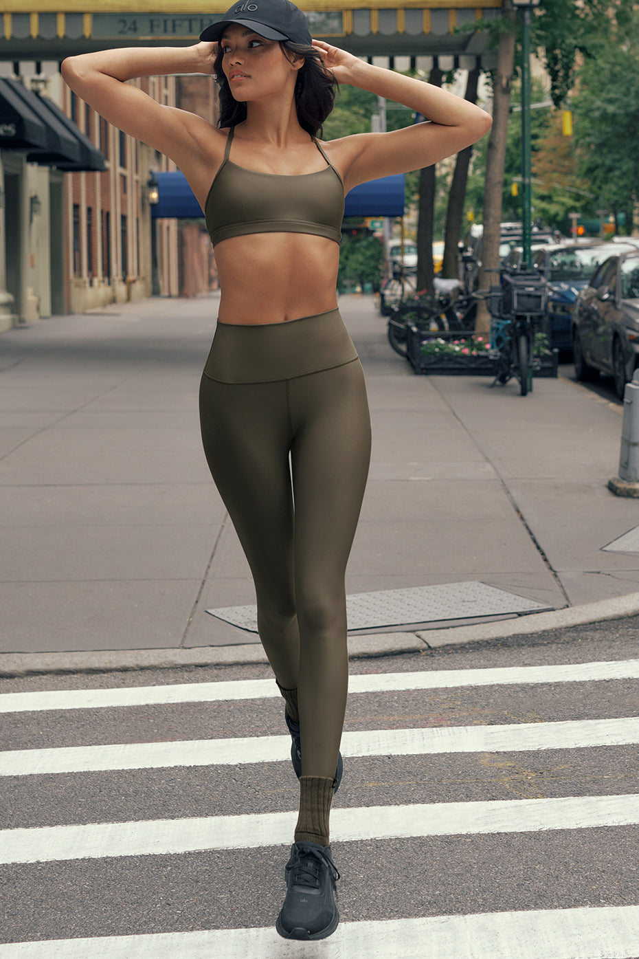 7/8 High-Waist Airlift Legging - Olive Tree image 1