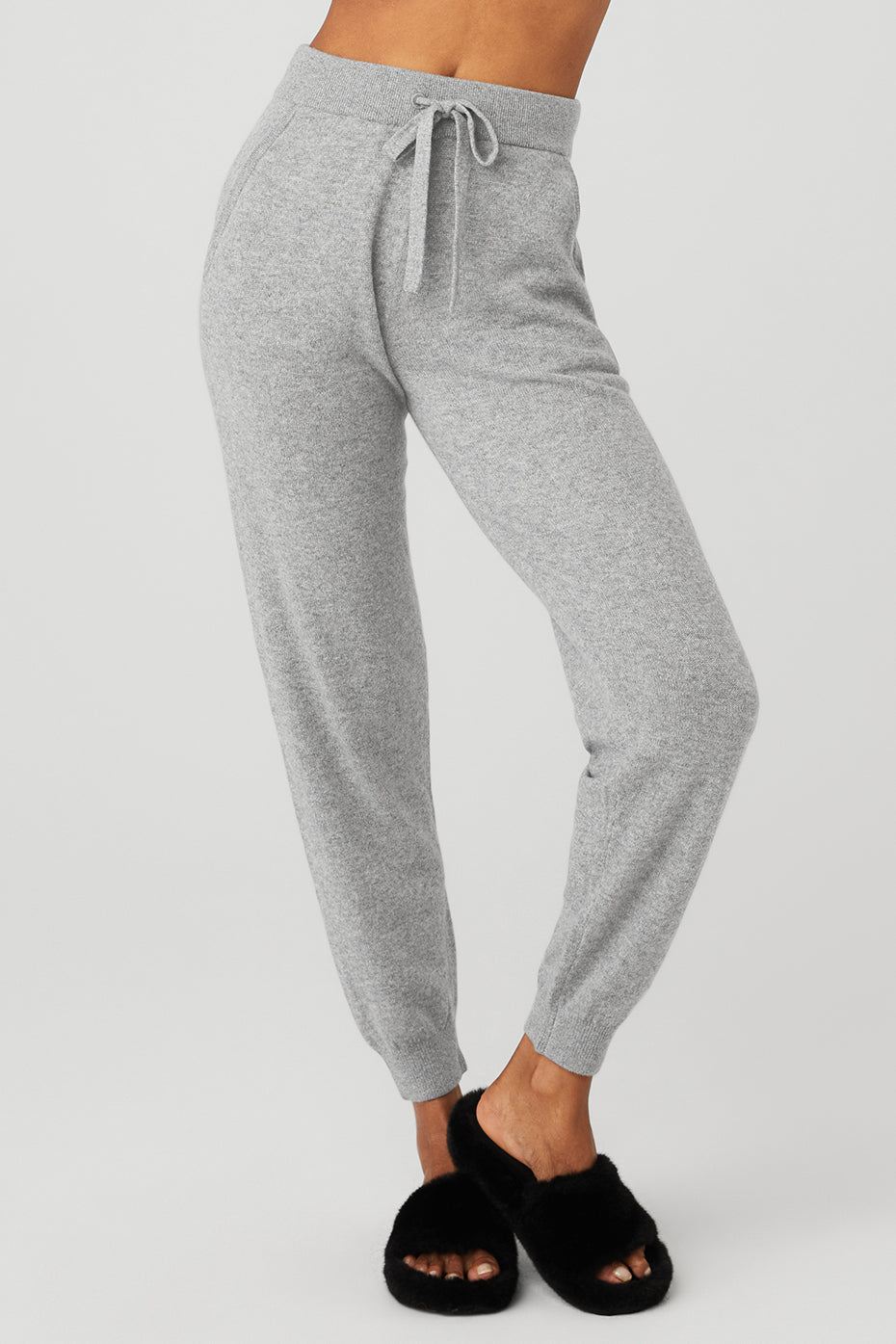 High-Waist Cashmere Jet Set Pant - Dove Grey Heather image 1