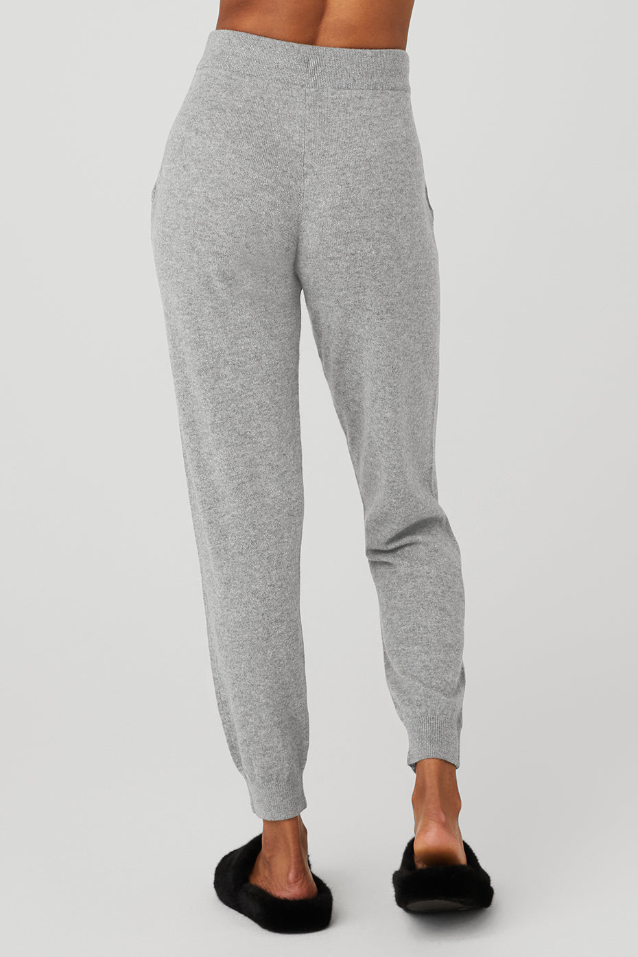 High-Waist Cashmere Jet Set Pant - Dove Grey Heather image 3