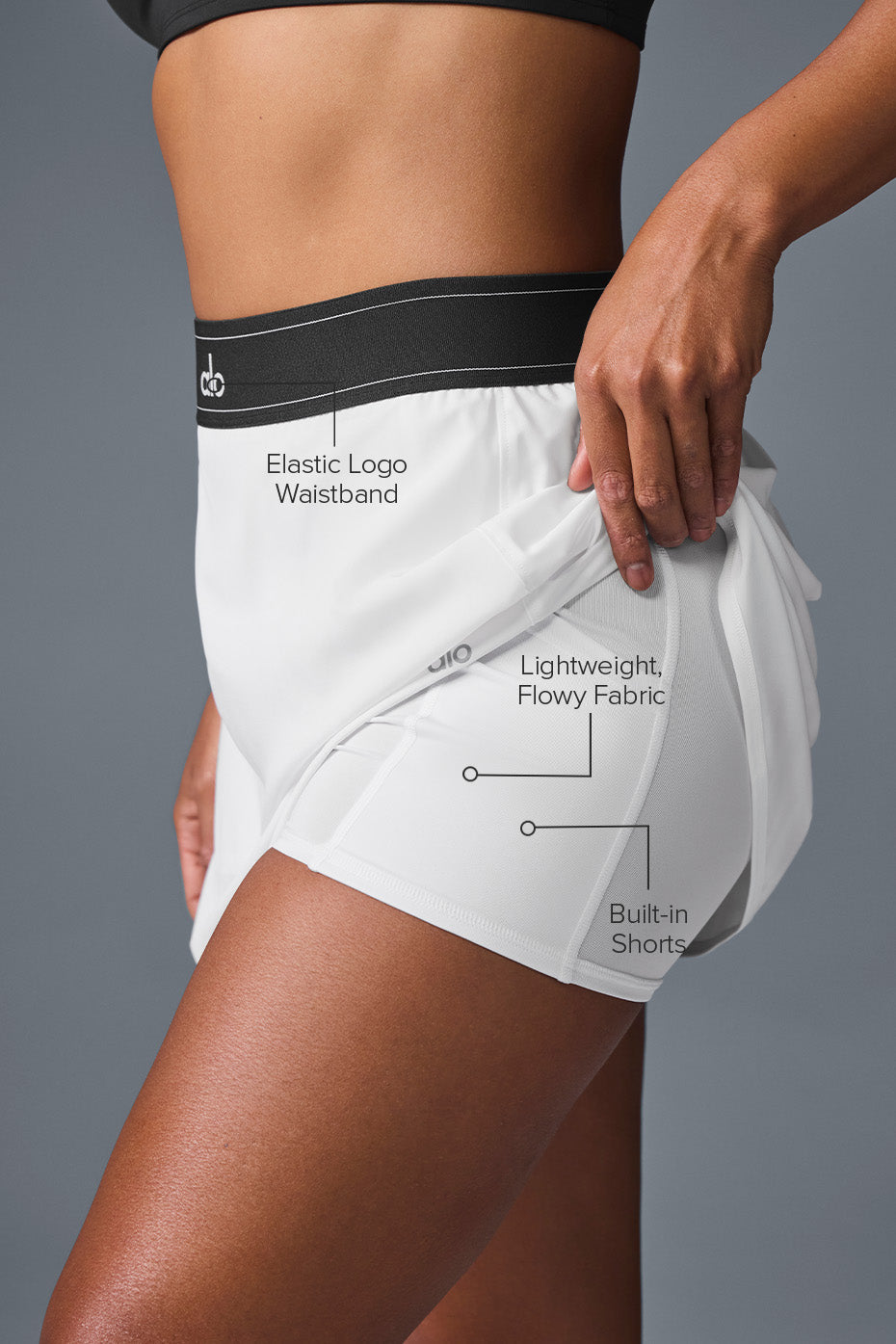 Match Point Tennis Skirt - White image 2
