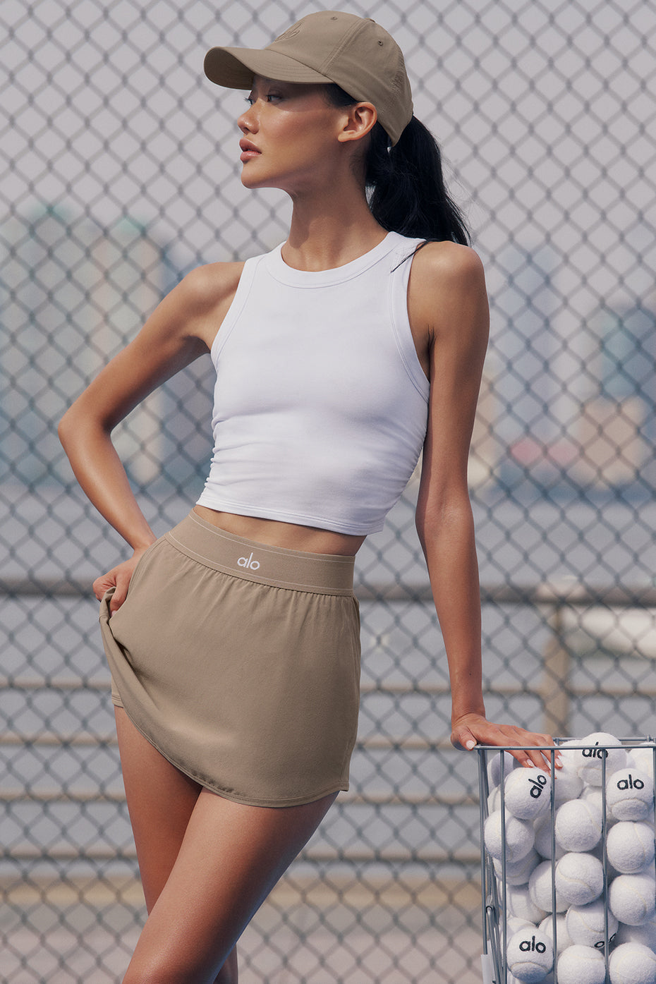Match Point Tennis Skirt - Gravel image 1