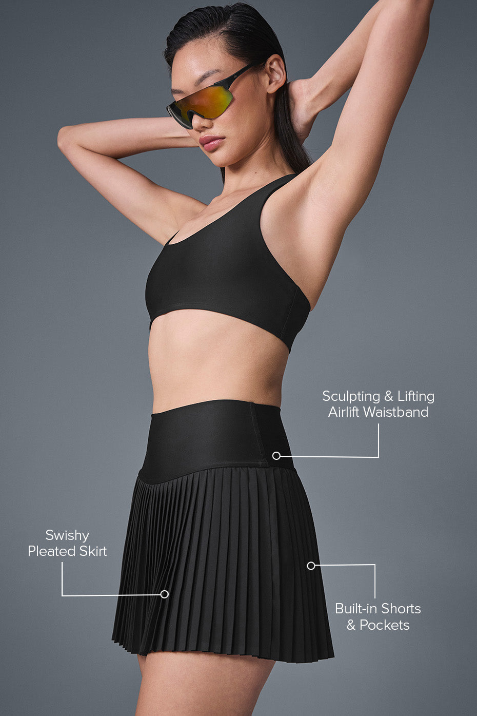Grand Slam Tennis Skirt - Black image 2