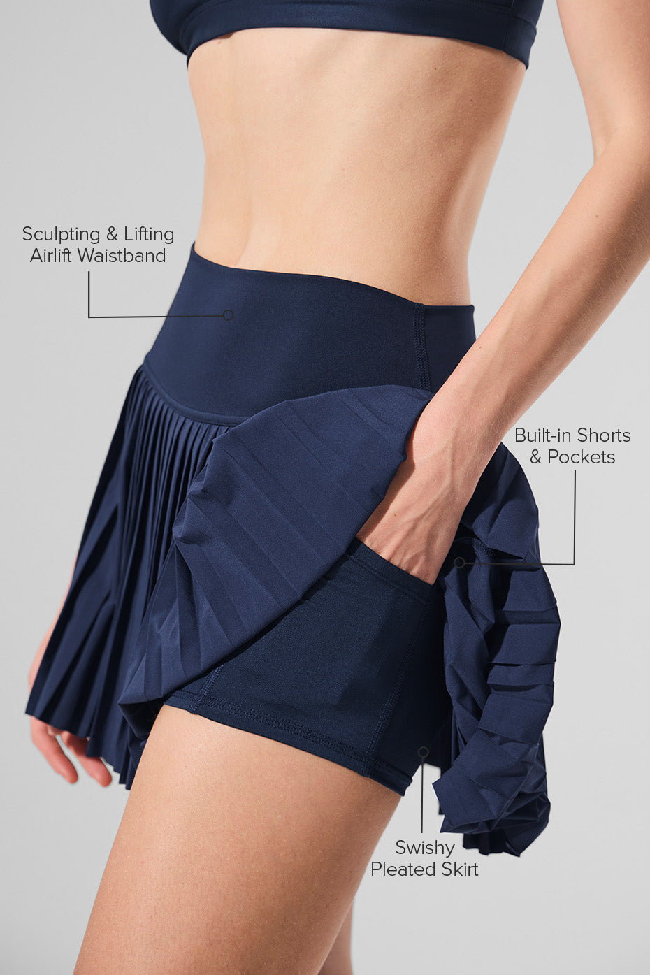 Grand Slam Tennis Skirt - Navy image 2