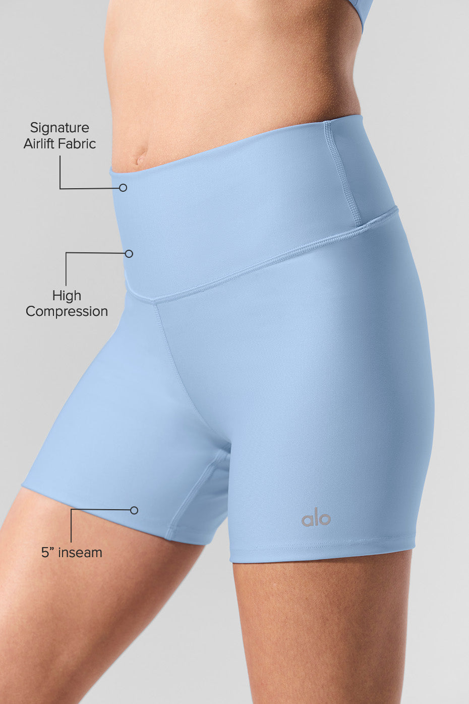 5" Airlift Energy Short - Seashell Blue image 2