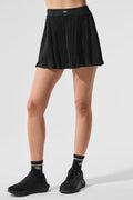 Micro Plisse Tennis Skirt - Black image 1