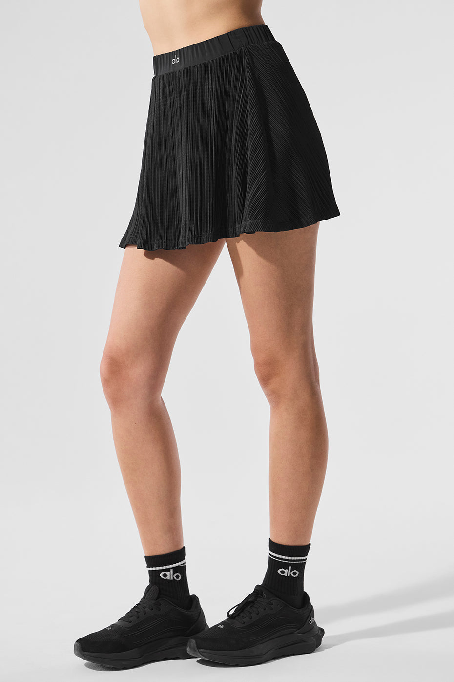 Micro Plisse Tennis Skirt - Black image 4