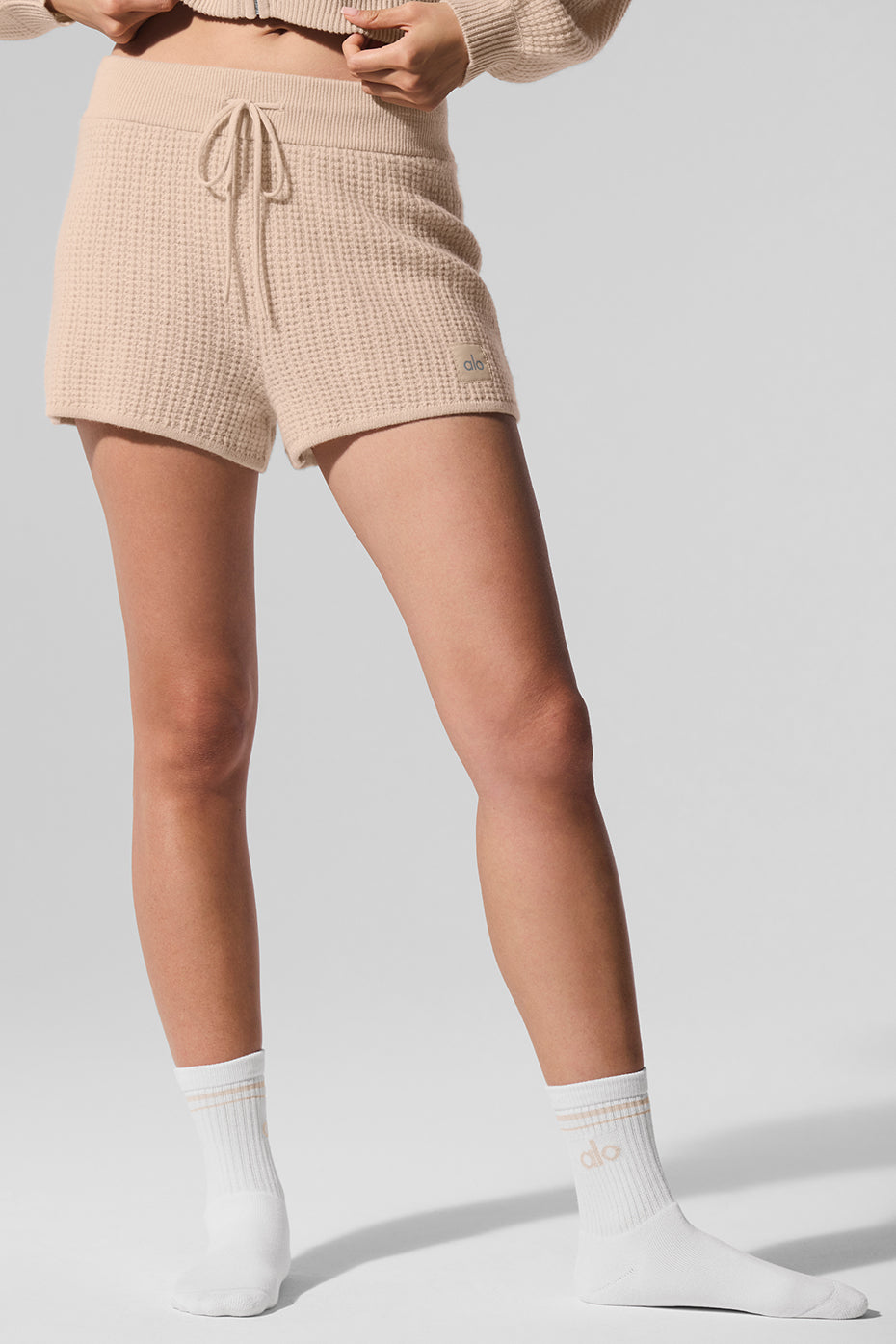 Cashmere High-Waist Plush Waffle Short - Macadamia Blush image 1