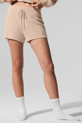 Cashmere High-Waist Plush Waffle Short - Macadamia Blush image 1