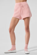 Cashmere High-Waist Plush Waffle Short - Pink Quartz image 1