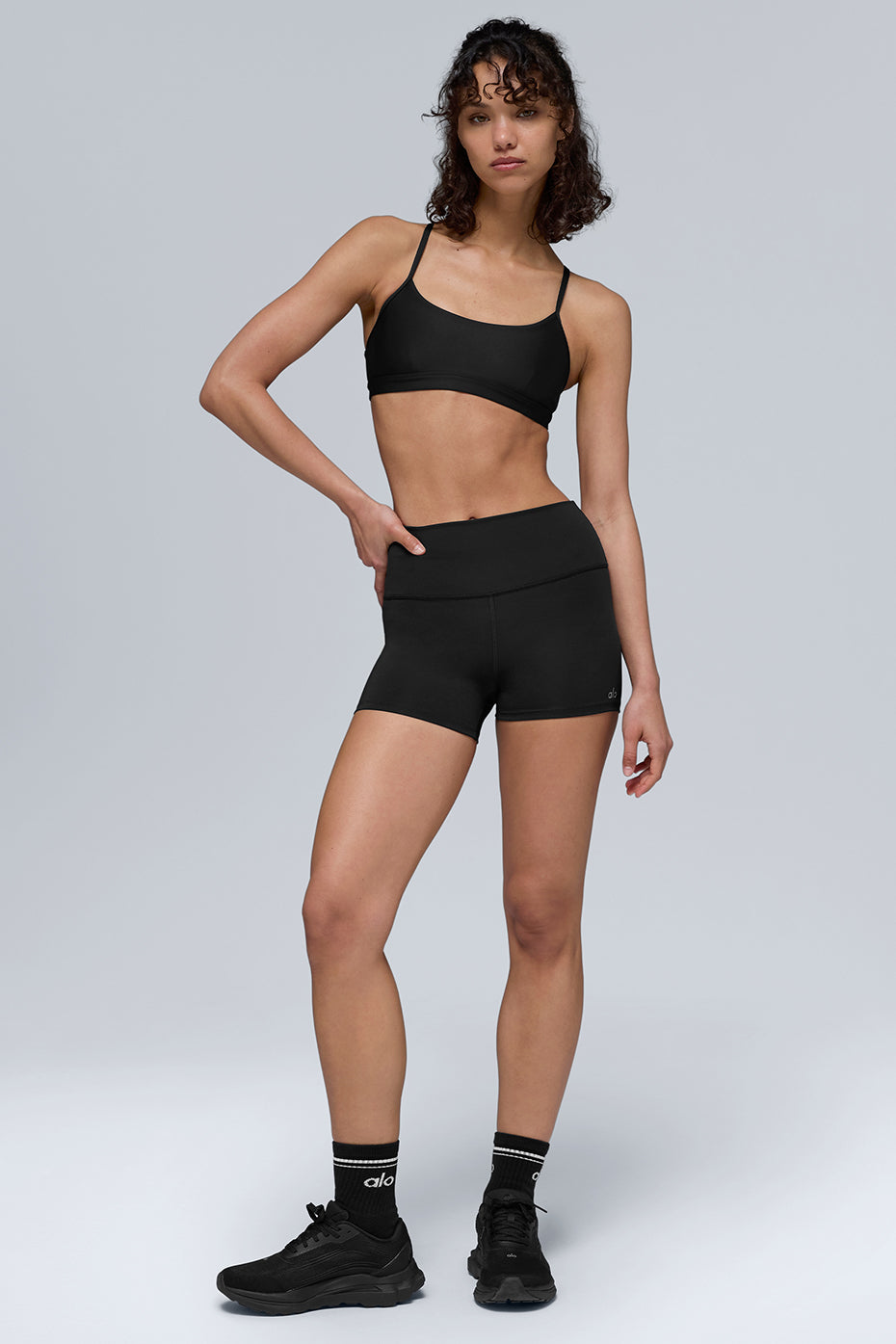 3" High-Waist Airlift Short - Black image 6