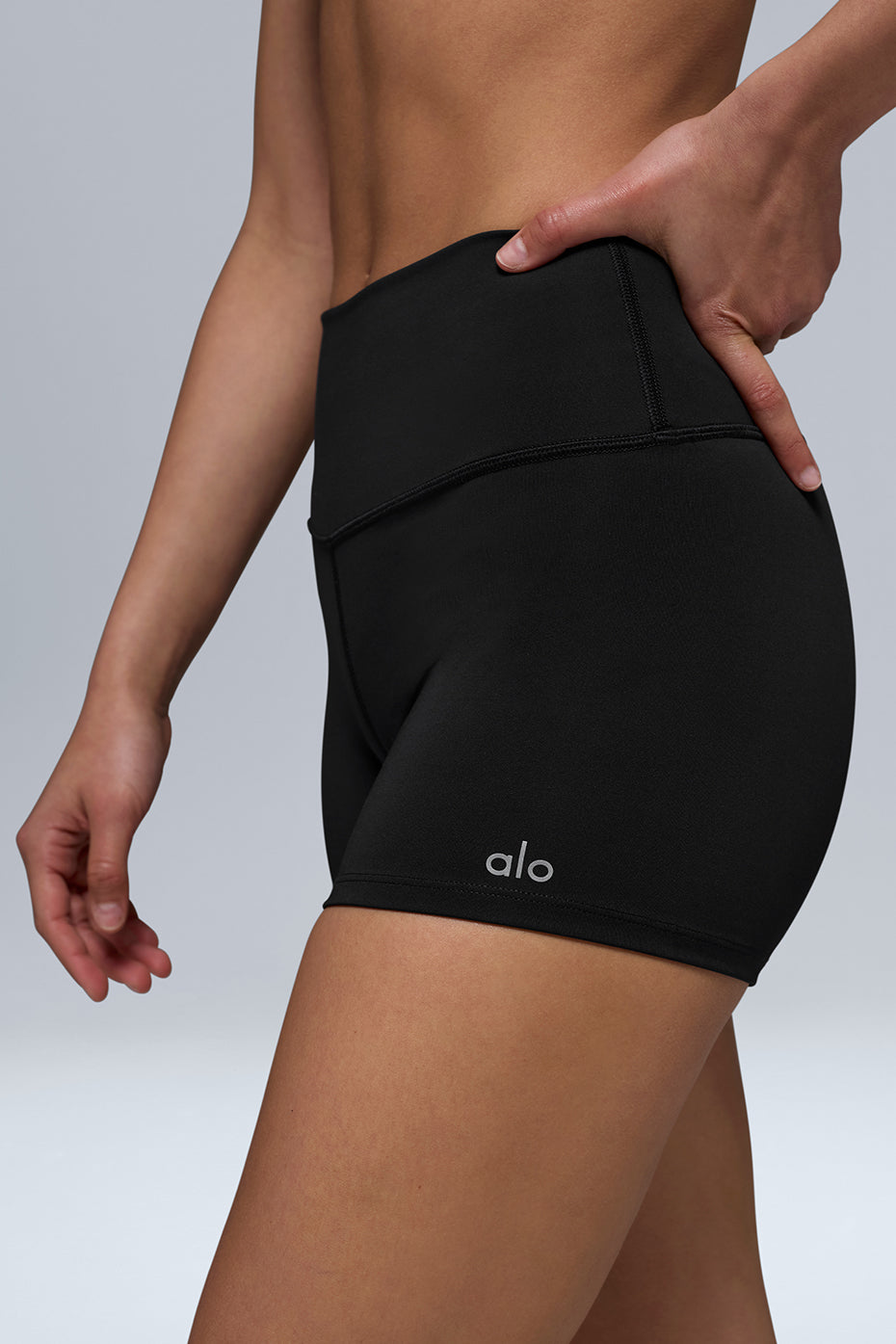3" High-Waist Airlift Short - Black image 5