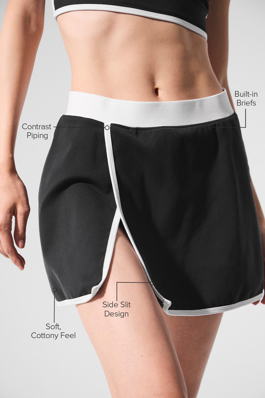 Airbrush Streamlined Skirt - Black/White image 2