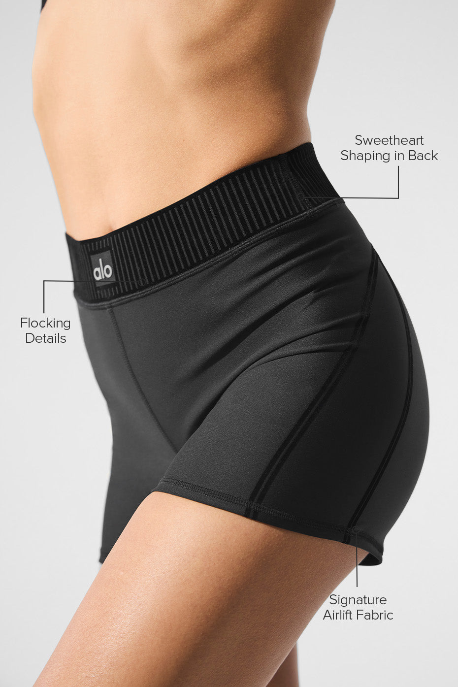 Airlift High-Waist Line Up Short - Black image 2
