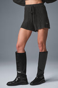 Cable Knit Winter Bliss Short - Dark Heather Grey image 1