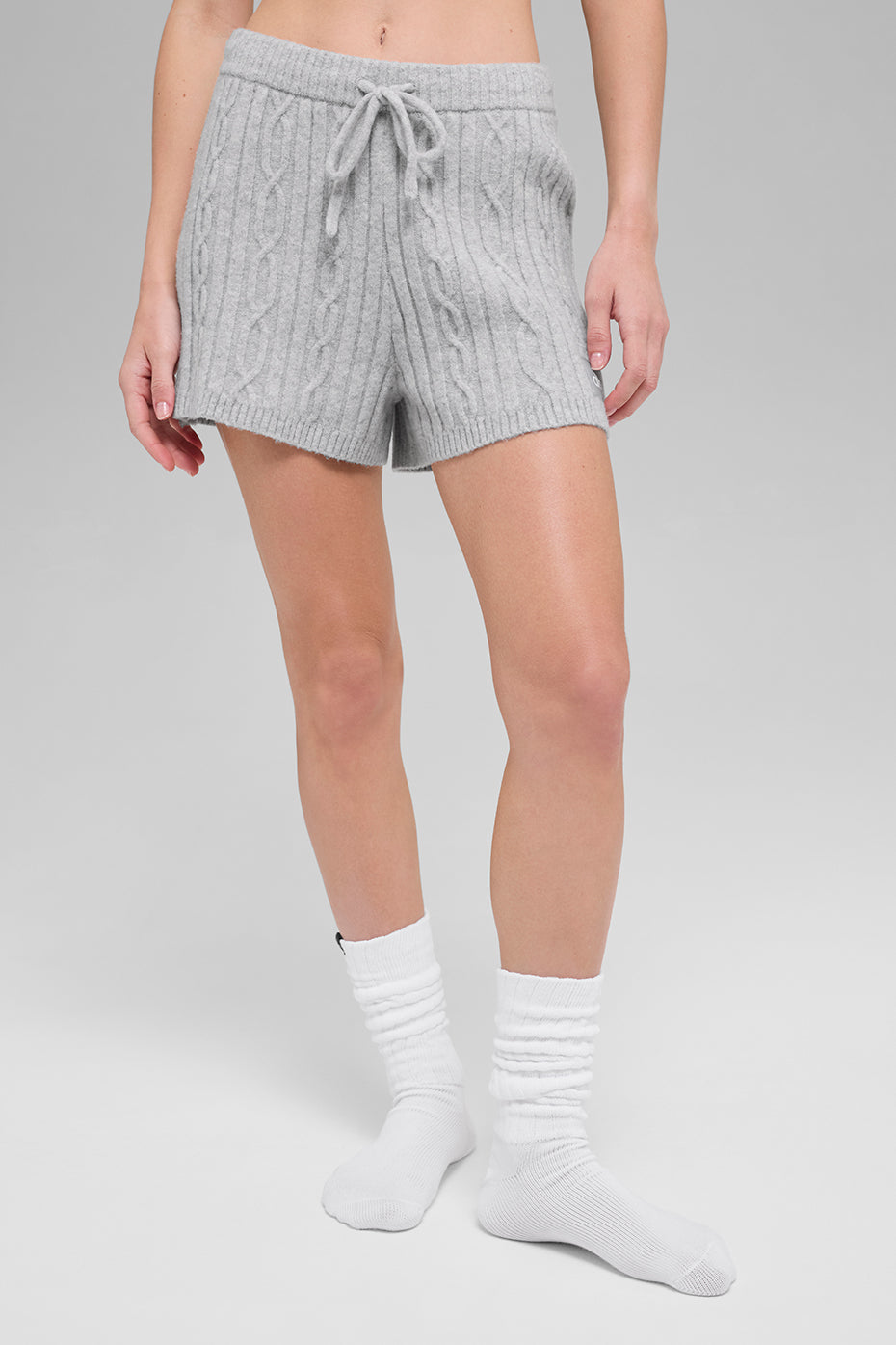 Cable Knit Winter Bliss Short - Athletic Heather Grey image 1