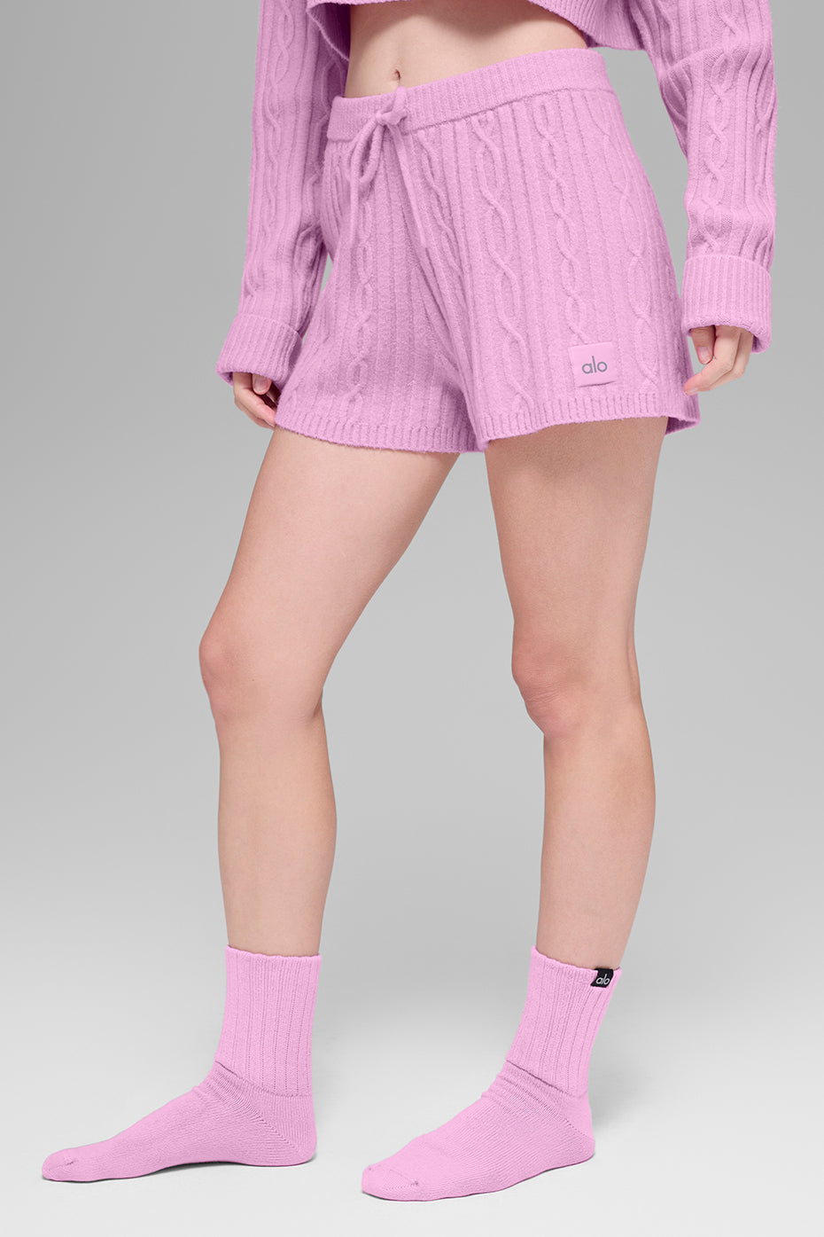 Cable Knit Winter Bliss Short - Candy Heart Pink image 4