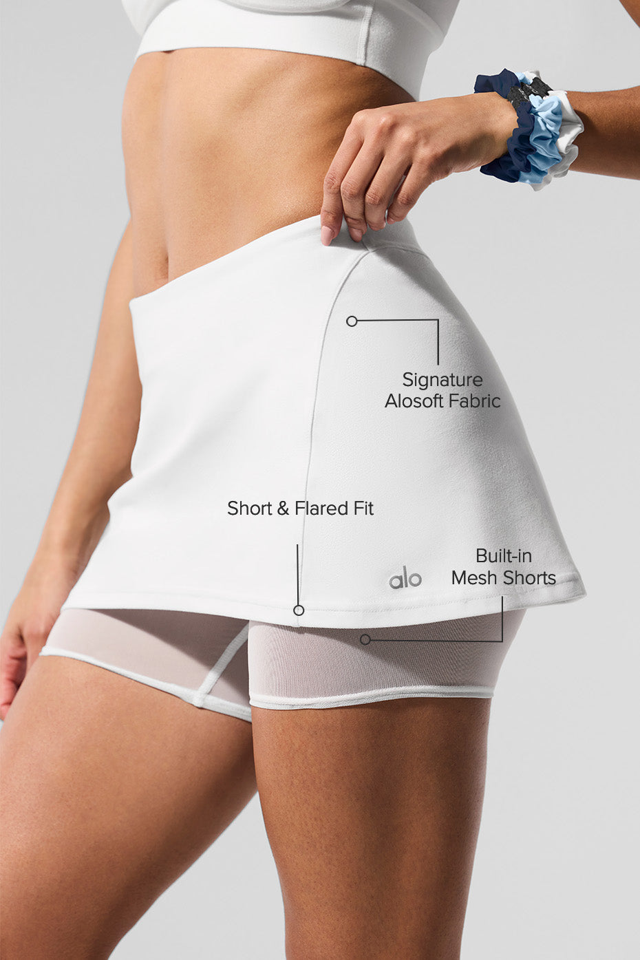 Alosoft Serve It Up Skirt - White image 2