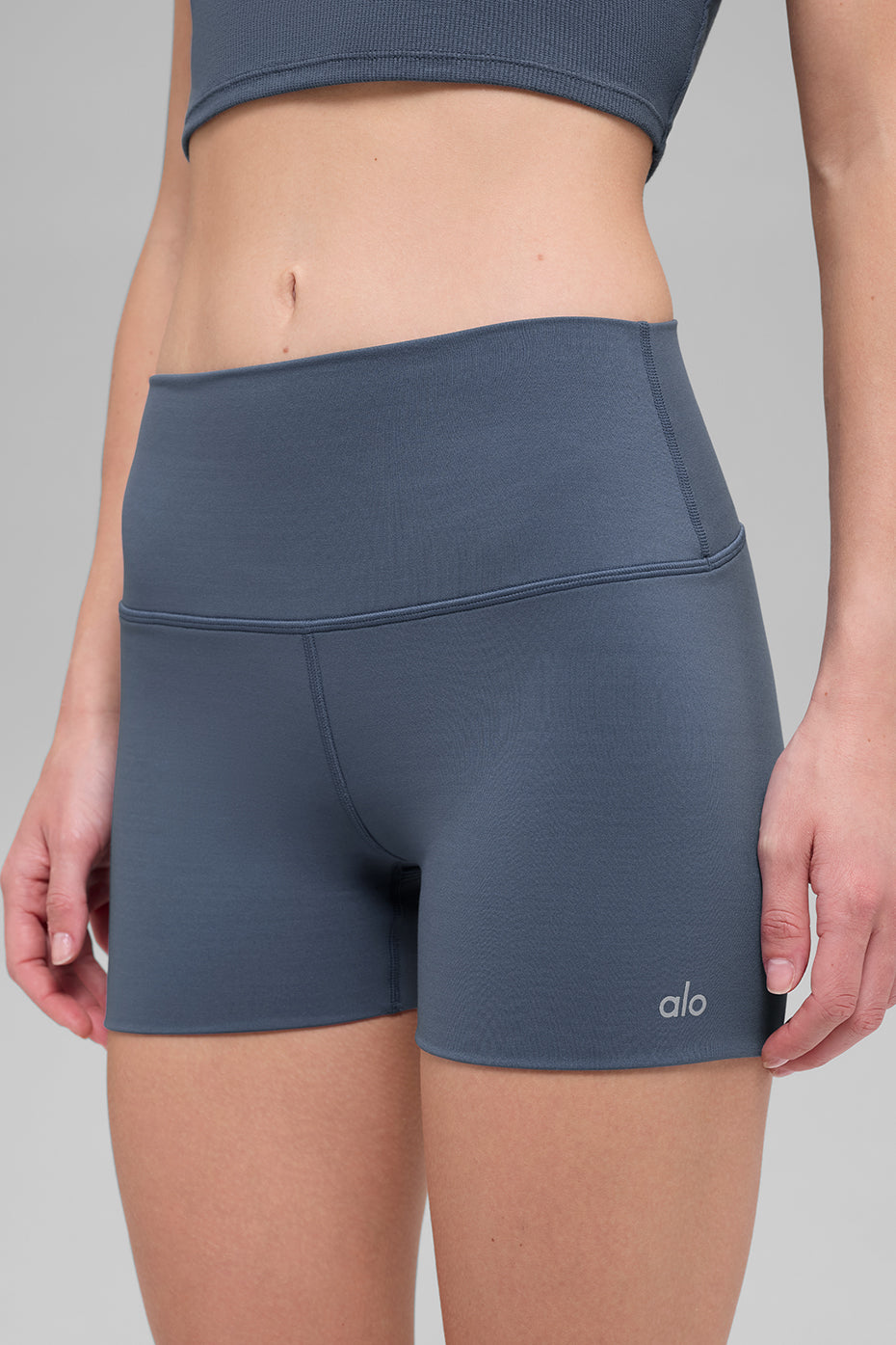 3" ALO Softsculpt High-Waist Precision Short - Bluestone image 2