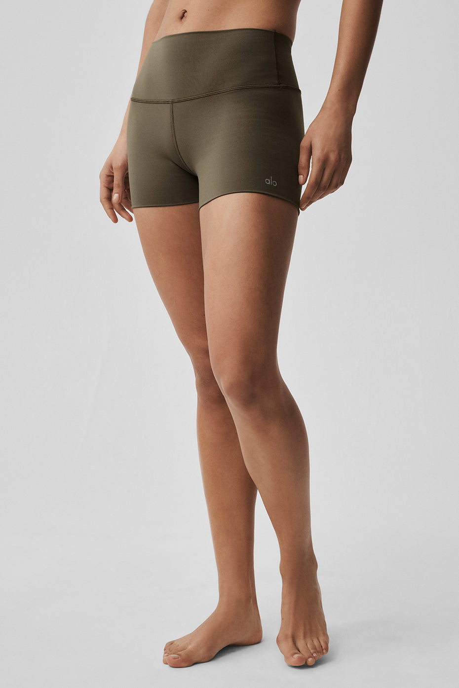 3" ALO Softsculpt High-Waist Precision Short - Olive Tree image 5