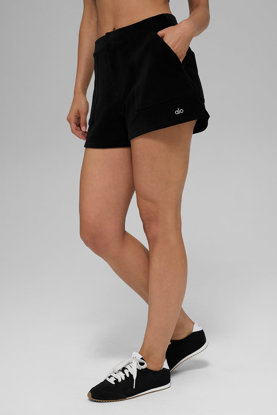 Micro Corduroy On Duty Short - Black image 1