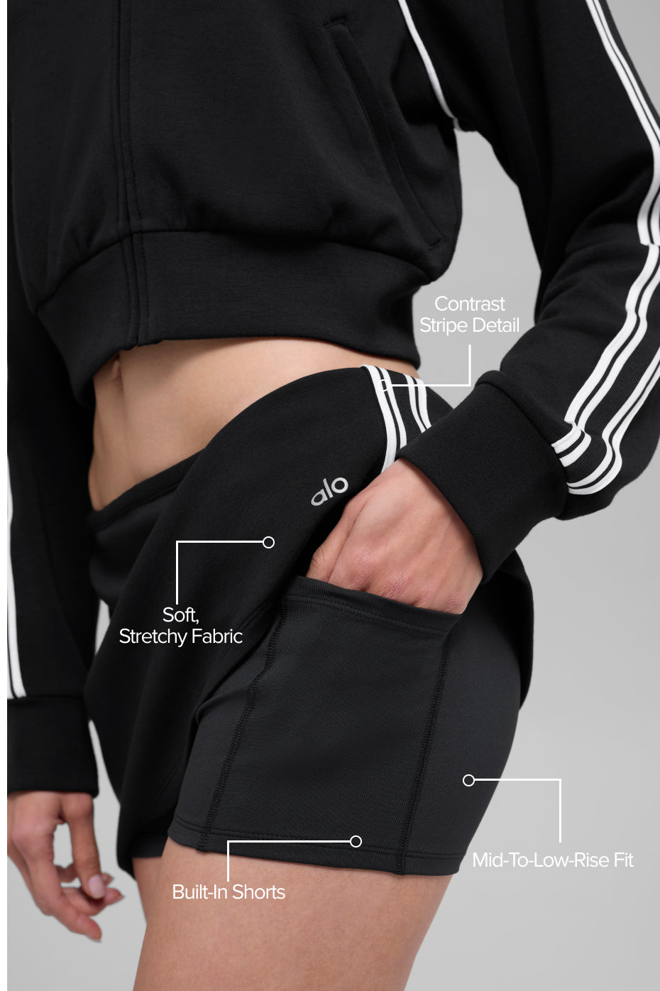 Track Star Mini Skirt - Black image 2