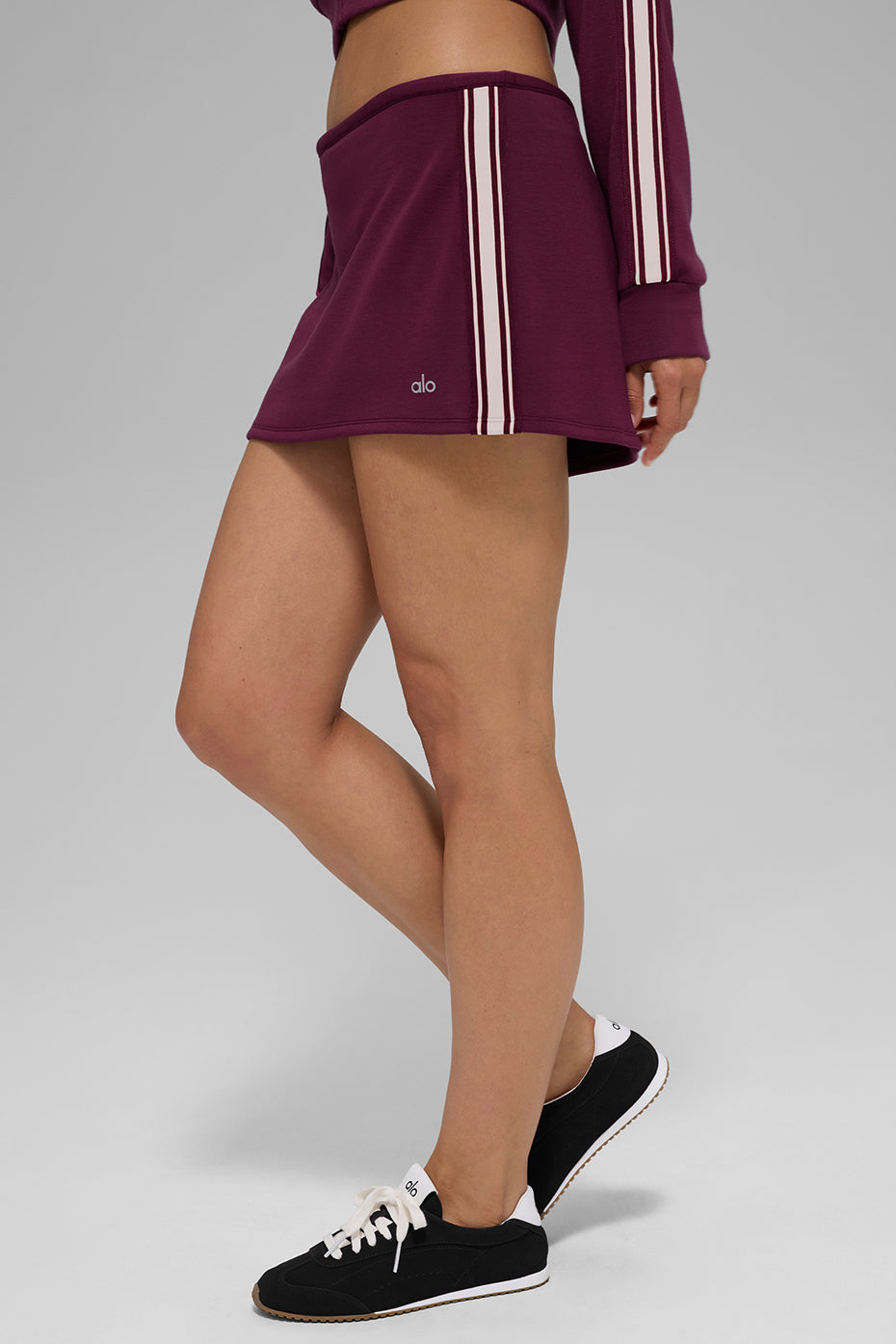 Track Star Mini Skirt - Burgundy image 6