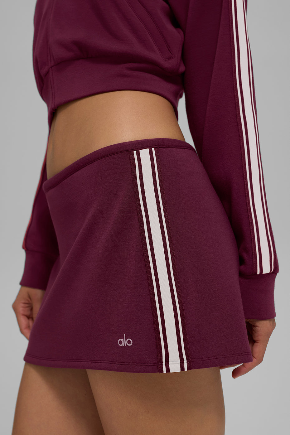 Track Star Mini Skirt - Burgundy image 2