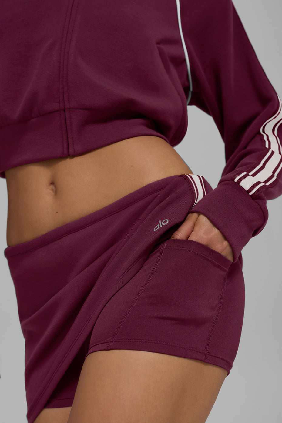 Track Star Mini Skirt - Burgundy image 5