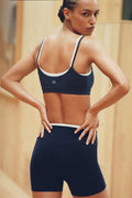 5" Airbrush Double Up Short - Navy/White image 1