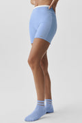 5" Airbrush Double Up Short - Light Provence Blue/White image 1