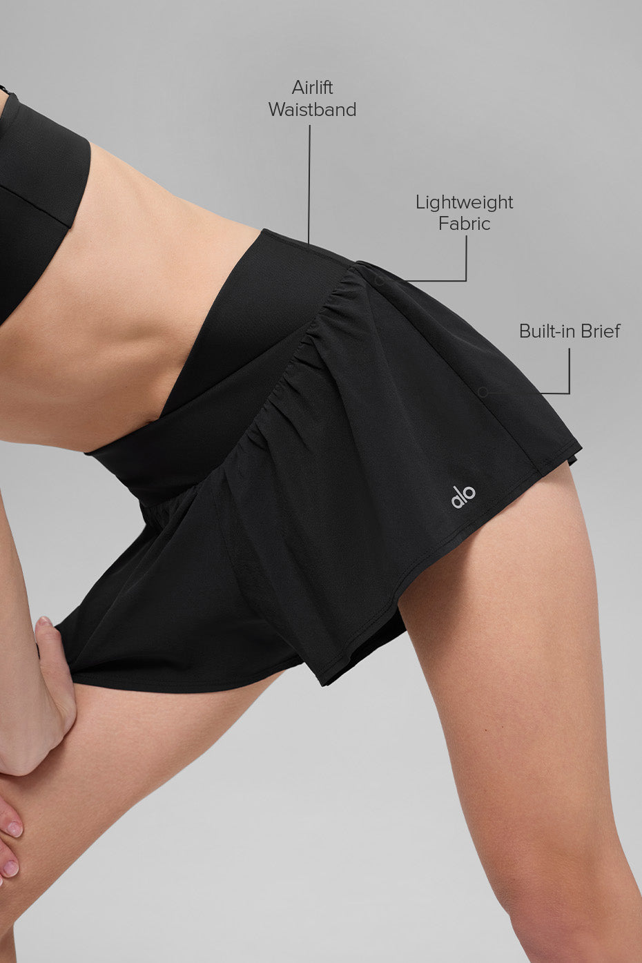 V-Cute Running Short - Black image 2