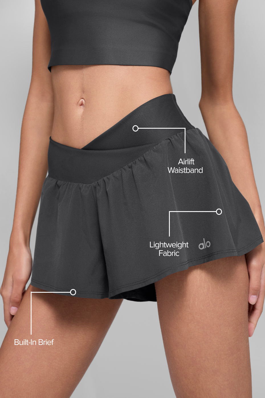 V-Cute Running Short - Anthracite image 2