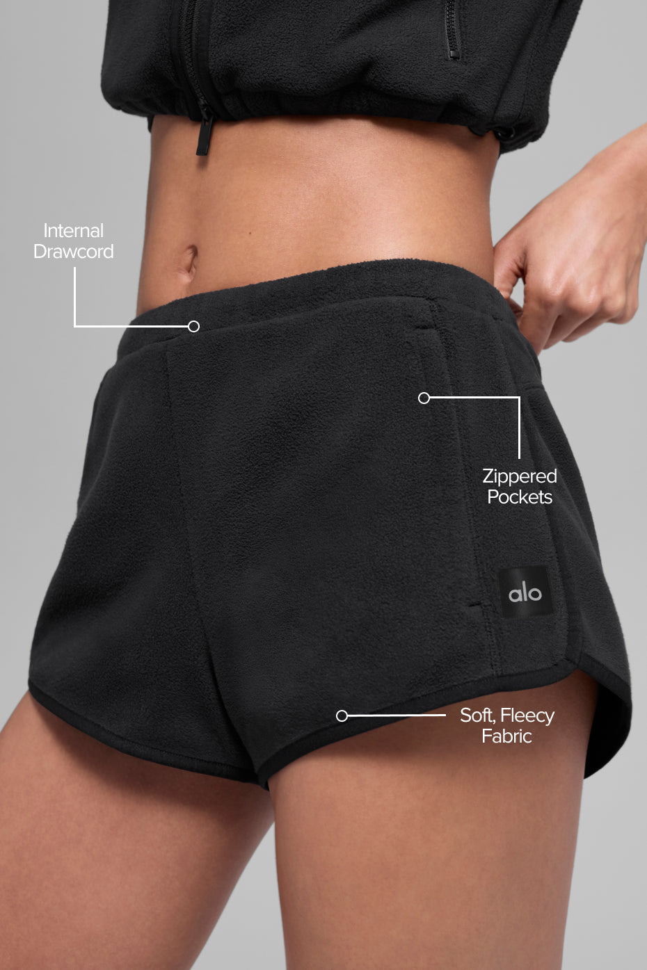 Polar Fleece Retreat Short - Black image 2