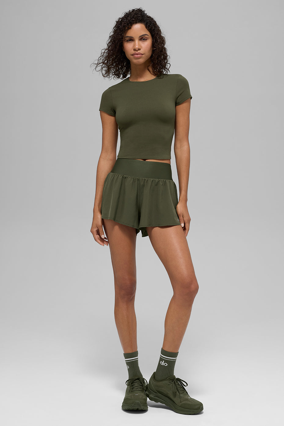 Victory Running Short - Green Olive image 5