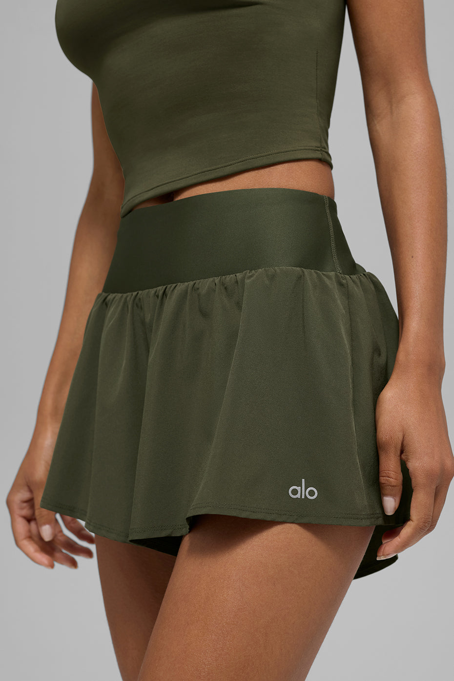 Victory Running Short - Green Olive image 3