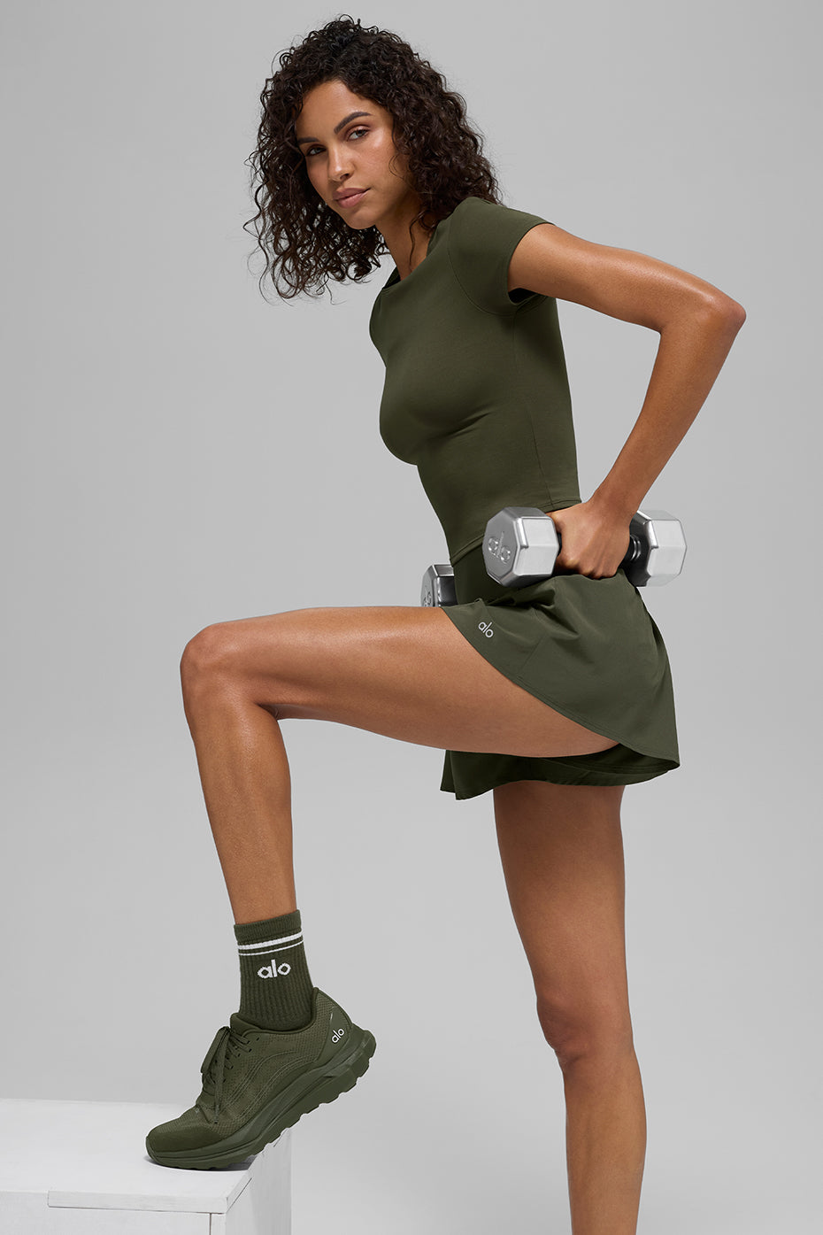 Victory Running Short - Green Olive image 4