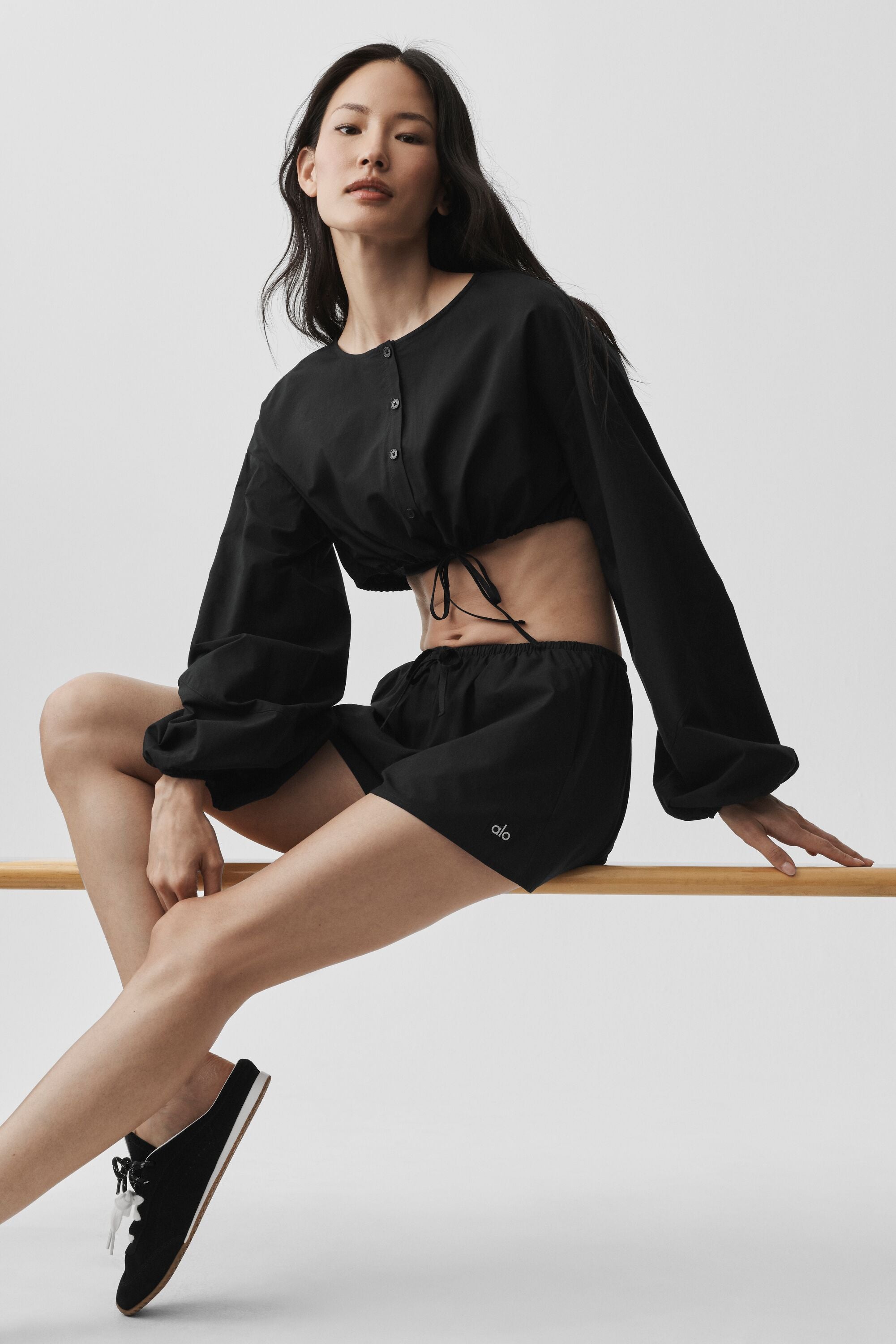 Cotton High-Waist Real Deal Short - Black image 3