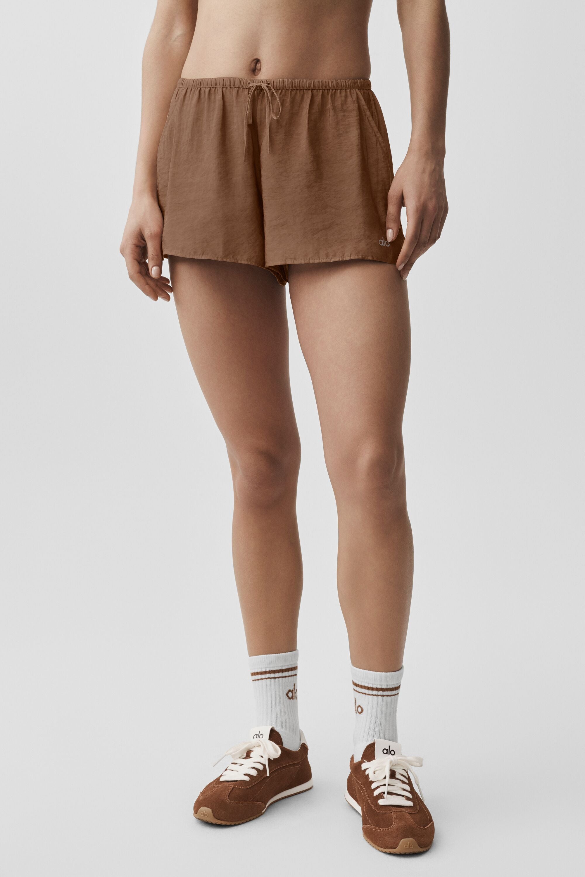 Semi-Sheer Golden Hour Mid-Rise Short - Sun Kissed Brown image 1