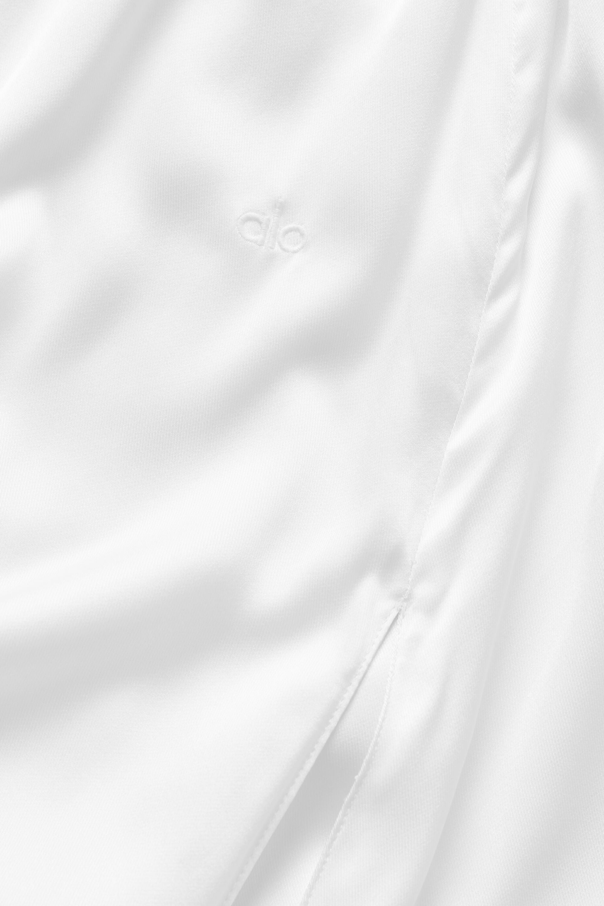 Silk Blend Low-Rise Radiance Long Skirt - White image 5