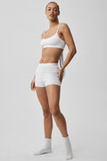 Pointelle Sweater Be Mine Hot Short - Semi Sheer White image 1