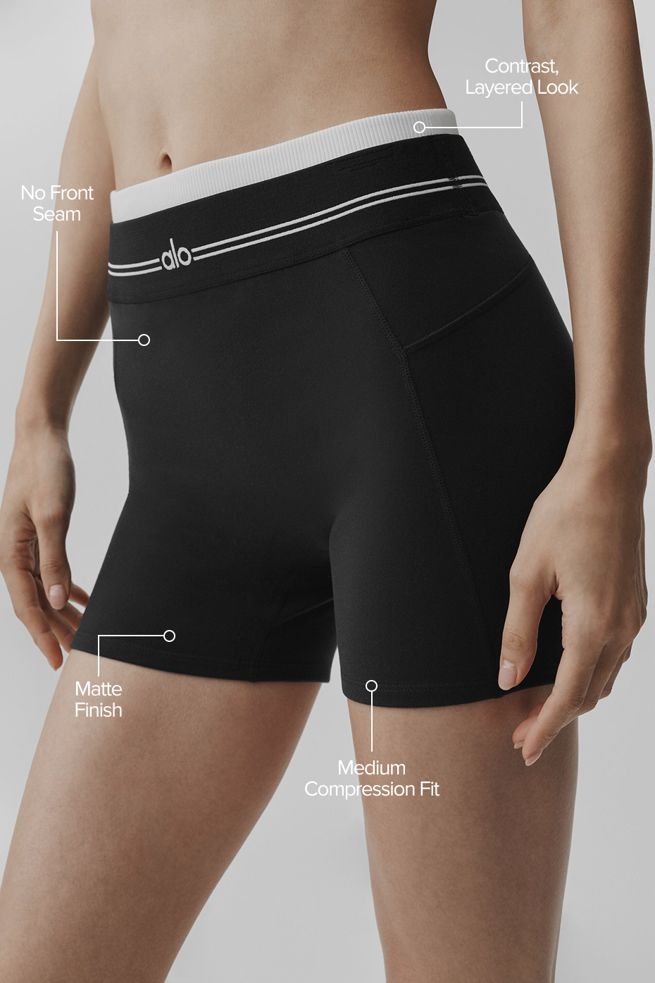 Airbrush High-Waist Better Together Short - Black/White image 2