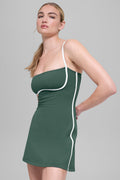 Airbrush Streamlined Dress - Clover Green/White image 1