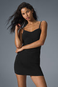 Denim Knit Mini Dress - Black/Anthracite image 1