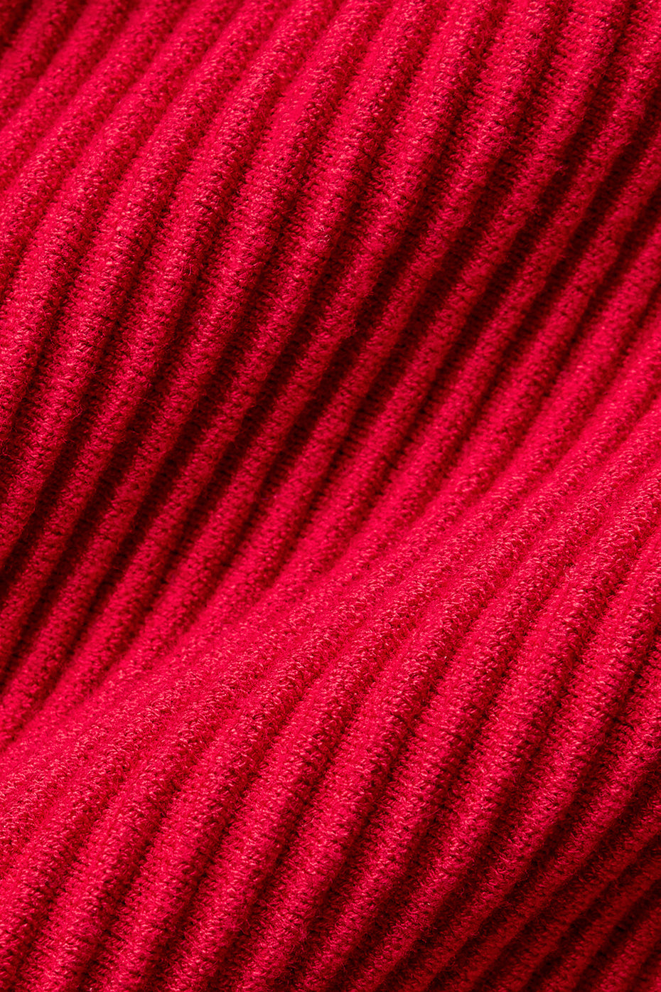 Denim Knit Mini Dress - Bold Red/Dark Bold Red image 5