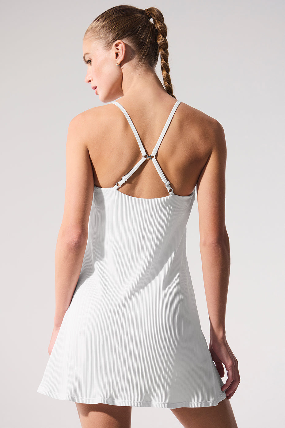 Micro Plisse Game On Tennis Dress - White image 3