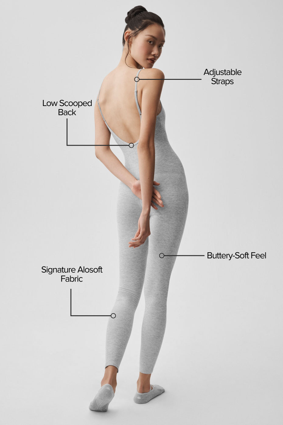 Alosoft One And Done Onesie - Athletic Heather Grey image 2