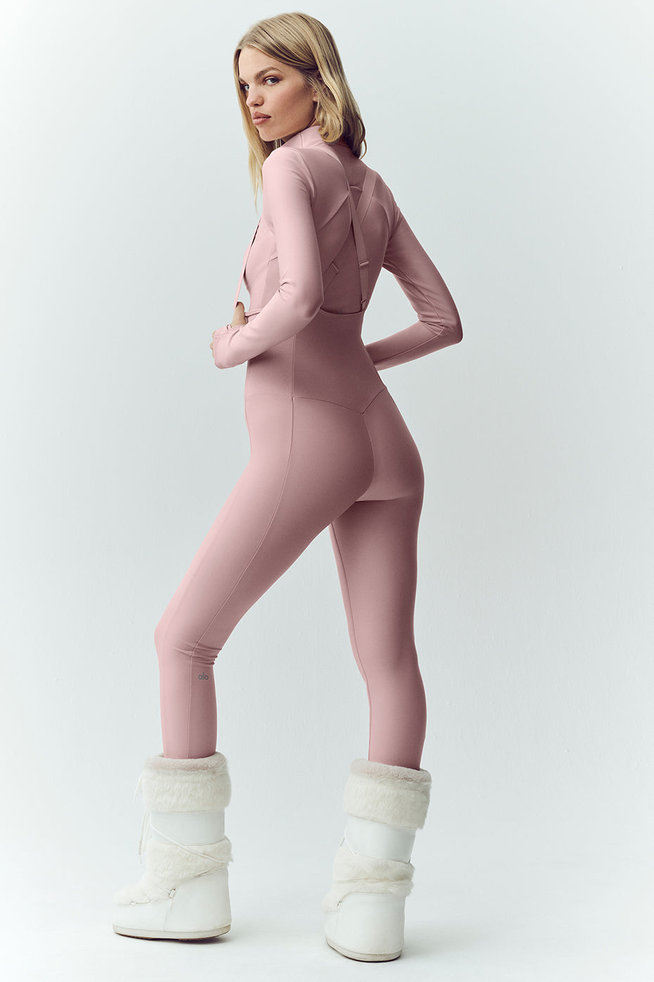 Airlift Winter Warm Ski Time Bib - Pink Champagne image 2