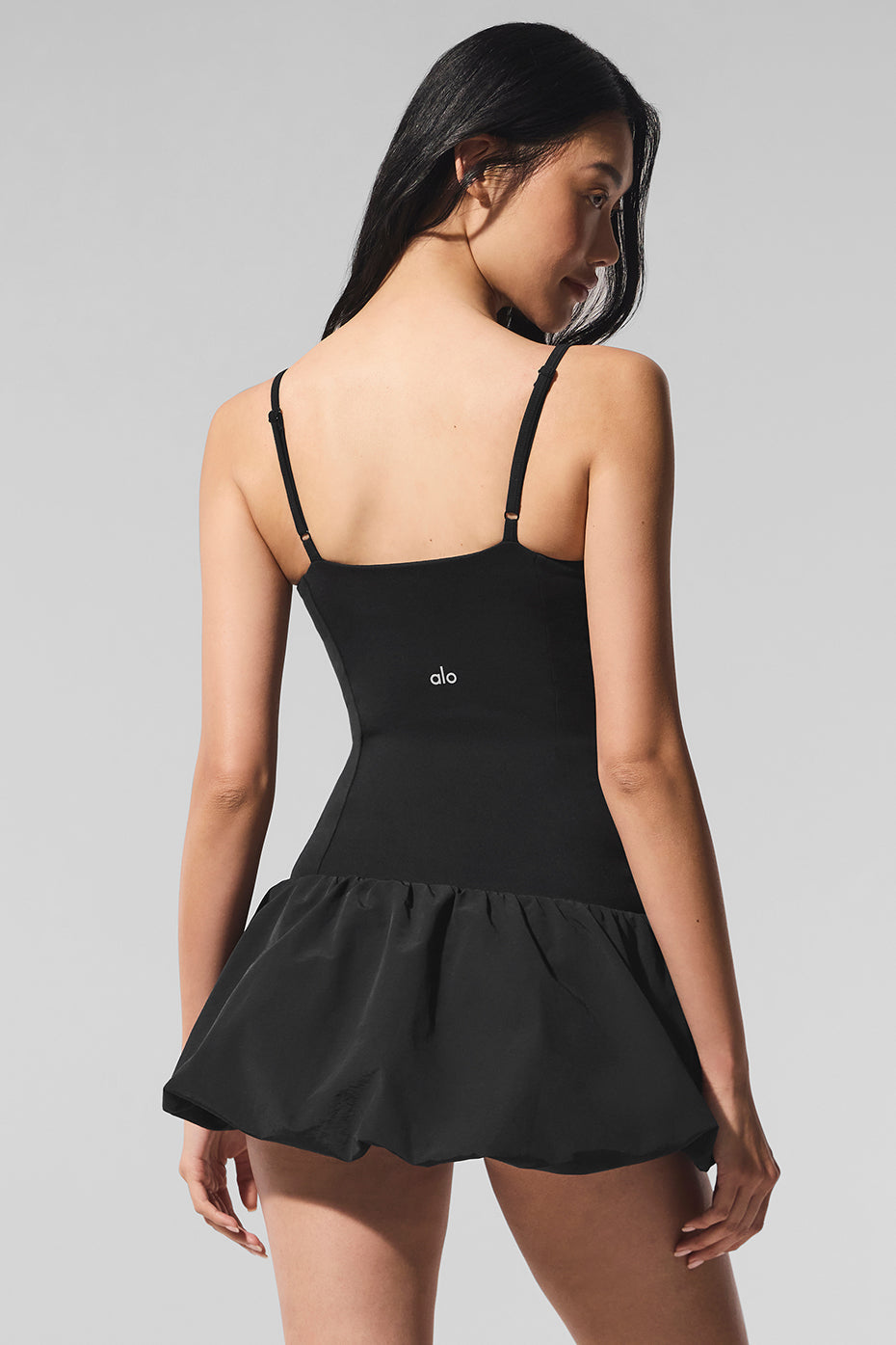 Airbrush Love Match Tennis Dress - Black image 3