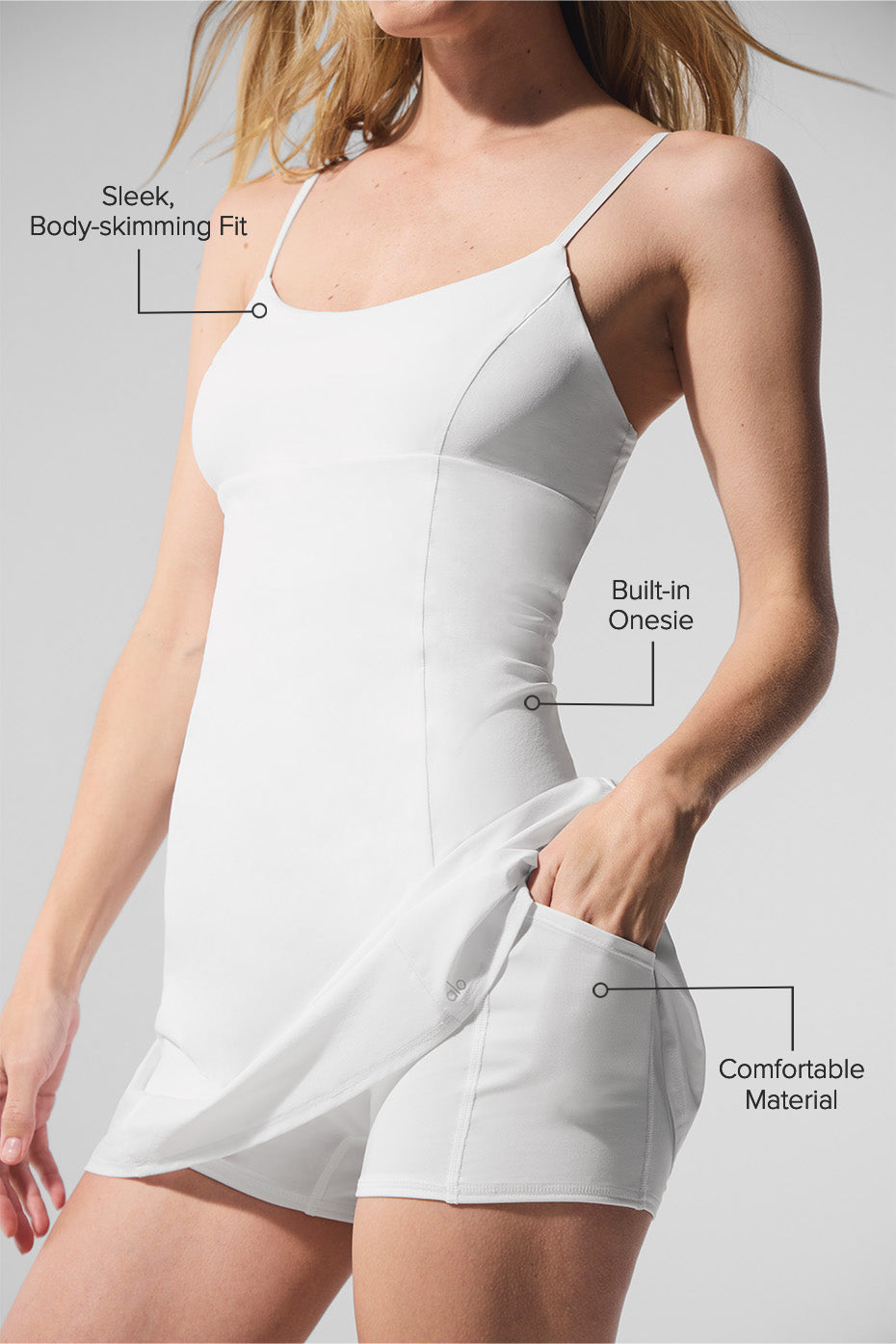 Breezy Tennis Dress - White image 2